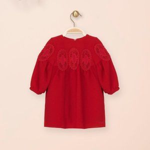 Chloé Red Guipure Dress *Flaw*